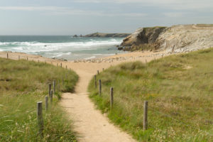 Beach on the coast of Cote Sauvage, Quiberon Peninsula, Departement Morbihan, Atlantic, Brittany, France Beach on the coast of Cote Sauvage, Quiberon Peninsula, Departement Morbihan, Atlantic, Brittany, France